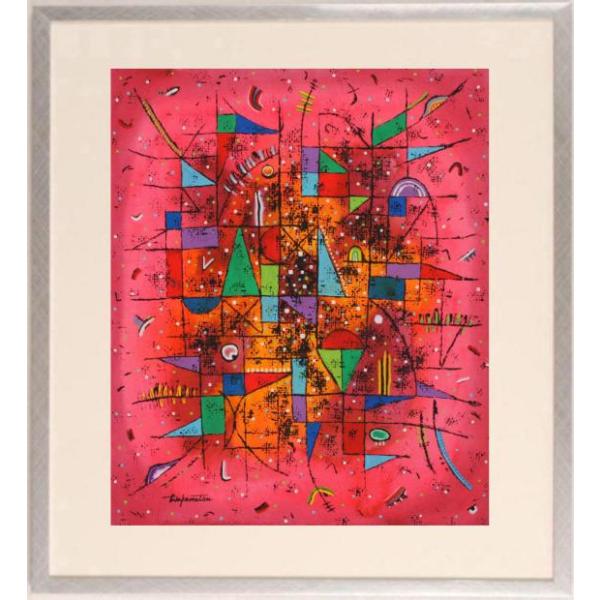 若松愛子 works 8-2 抽象画 絵画 現代アート 水彩画 インテリア
