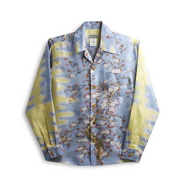 MAKANA LEI（マカナレイ） アロハシャツビッグサクラ柄 メンズ 