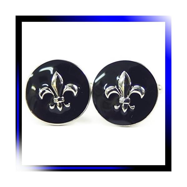 ブラック フルール ド リスのカフス カフリンクス カフスボタン Pindo Com Py