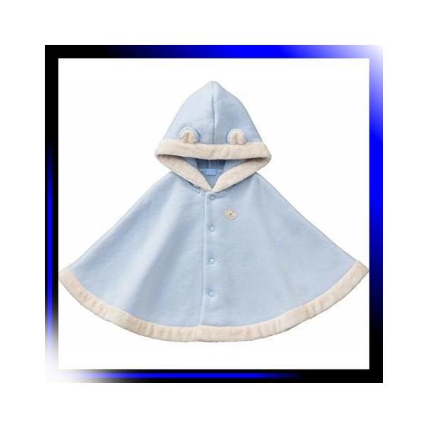 70 85 白 ブルー ミキハウス 出群 Mikihouse 43 3803 731 マント 70c