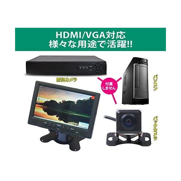 車乗モニター サブモニター 7インチ Hdmi入力 Pc 送料無料でお届けします Vgaポート Dvd