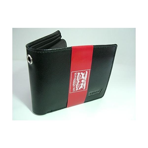 ブラック リーバイス 財布 メンズ 二つ折り財布 マーケット おしゃれで 牛革