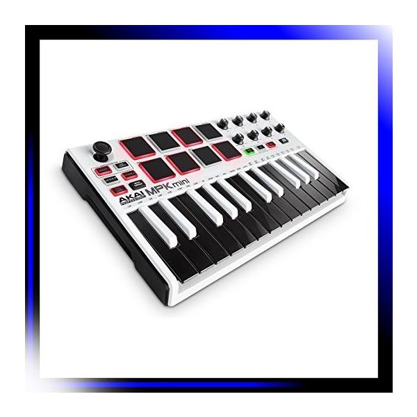 ホワイト Usb Midiキーボードコントローラー 8パッド Mini 本物 Mpk M