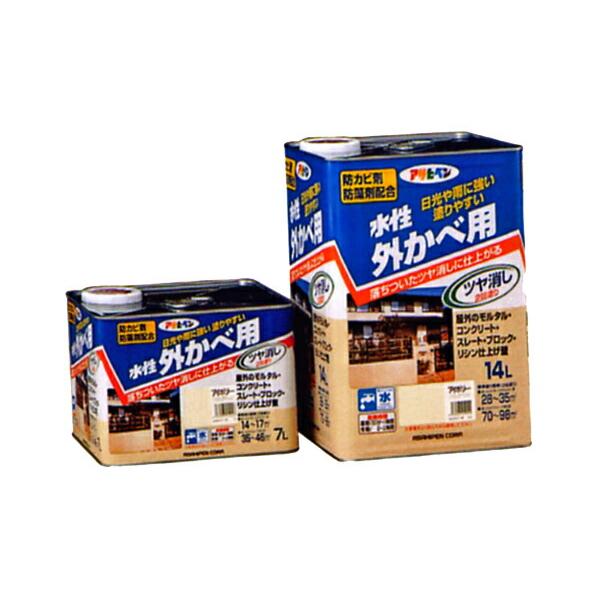 アサヒペン 7L カラー選択 (2色) 水性外かべ用 ツヤ消し : プロの工具