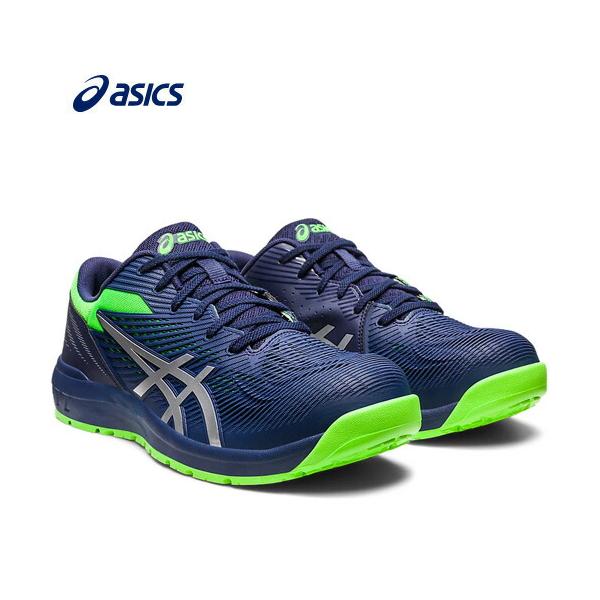 湯*腐様 ASICS ネイビー/グリーン 安全靴　アシックス　新品　28cm アシックス/ASICS 1273A078-401 安全靴 ウィンジョブ CP121 ピーコート