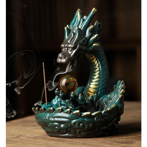 ・材質　　陶器・18cm×12cm×15cm・お香の煙は普通上に上がりますが、この逆流香は特殊な構造になっていて、煙が下に下がります。　まるで水が流れているように見えます。　お客様が来られるときなど、逆流香をたかれるとお洒落な演出になると思...