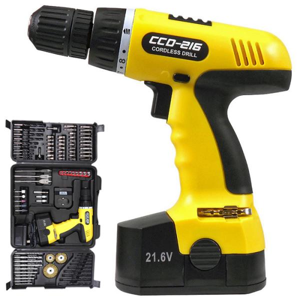 電動ドライバー 21 6v 96点セット 充電式 コードレス 電動ドリル Diy 簡単操作 充電ドリルcd 216黄 Ccd 096 一撃shop 通販 Yahoo ショッピング