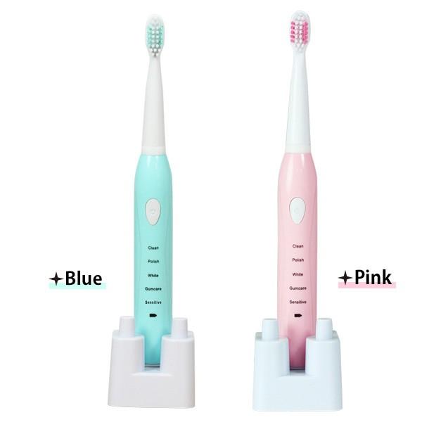 超音波電動歯ブラシ 本体 ブラシ3本付 歯ブラシ 超音波 電動 防水 コンパクト 歯磨き 口内ケア 携帯便利 安い お得 充電式歯ブラシ076 一撃shop 通販 Paypayモール