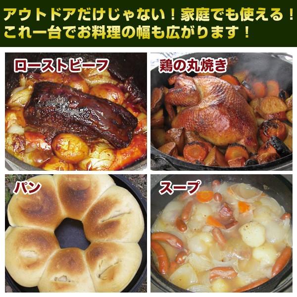 ダッチオーブン 10インチ 鉄鍋 フライパン 鋳鉄製 五徳 リッド