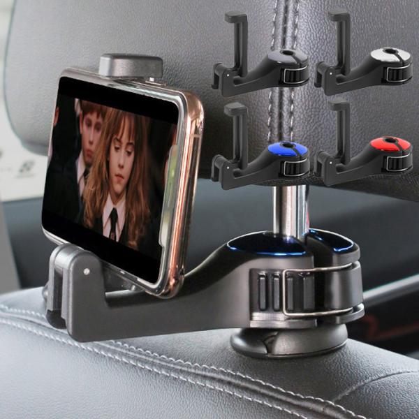 車載ホルダー 後部座席 ヘッドレスト フック付き スマホスタンド スマホホルダー###ホルダCZGG-###