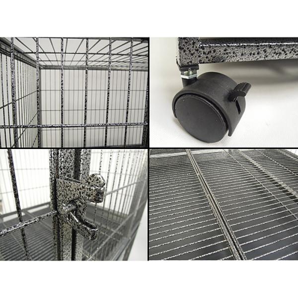 大型ケージ スチール製 ペットハウス キャスター付 109×71×111cm