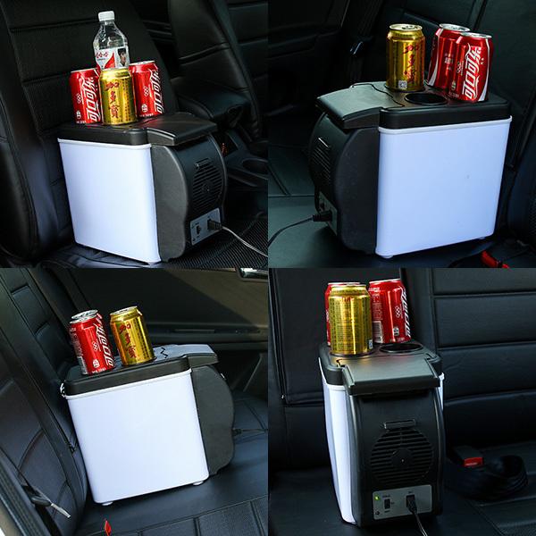 12ｖ車載用 保冷温庫 6L ドリンクホルダー付き 350ml缶 6本収納 保冷