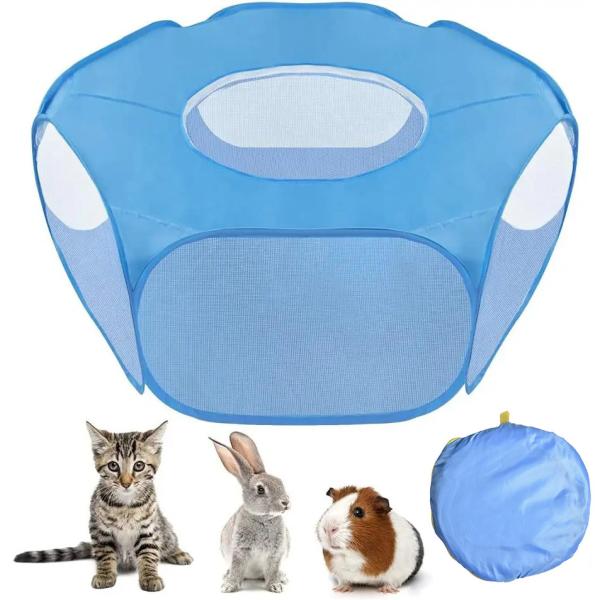 パッと開くだけで簡単設置！折りたたみ式のペット用サークルです。うさぎやハムスター、チンチラやモルモットなど、小動物を広い空間で遊ばせる事が出来る便利なサークル！子猫や子犬などの一時的なハウスとしてもオススメです。開くだけですぐに使えるので、...