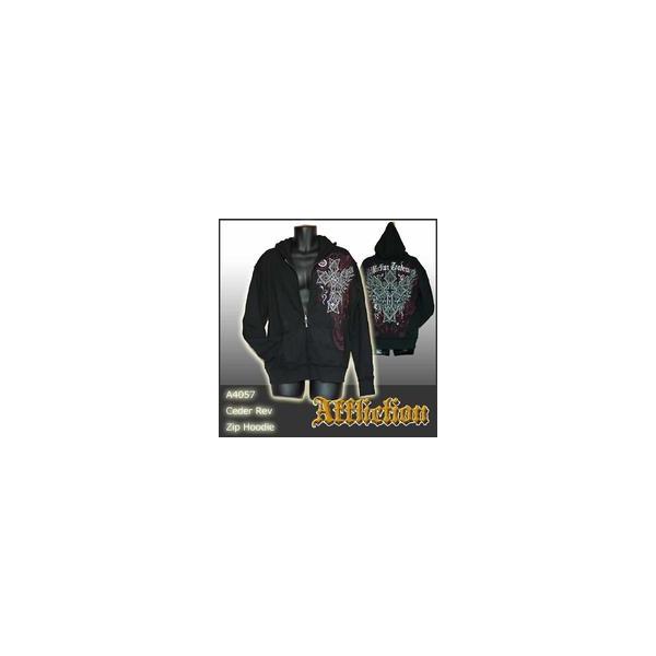 affliction アフリクション　パーカー リバーシブルフードパーカー 十字架クロス/黒 AFFLICTION ア