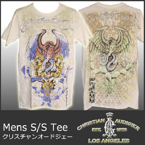 Christian Audigier スカル　骸骨　半袖　ロング　Tシャツ Christian Audigier スカル 骸骨 半袖 ロング Tシャツ トップス