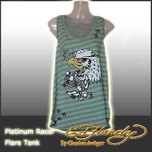 Ed Hardy ストーン レディース タンクトップ Ed Hardy - Ed Hardy エドハーディー ラインストーン タンク