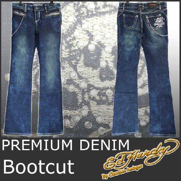 Ed Hardy エドハーディー プレミアム デニム レディース ブーツカット 