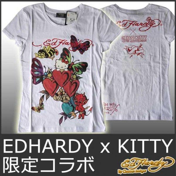 Ed Hardy エドハーディー Tシャツ レディース コラボ サンリオ Ed Hardy エドハーディー Tシャツ レディース コラボ サンリオ