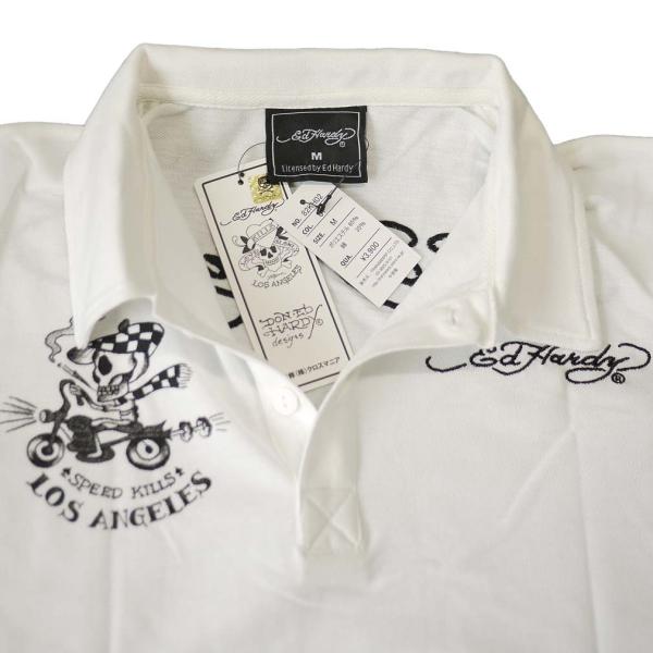 Ed Hardy（エド・ハーディー） ポロシャツ メンズ 鹿の子 tシャツ