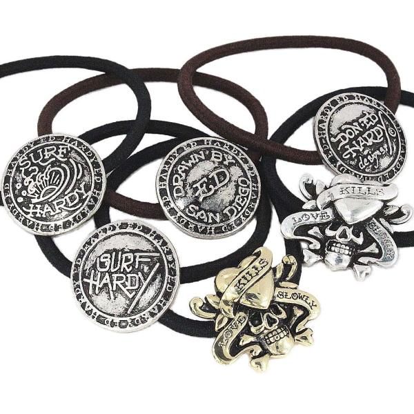 Ed Hardy（エド・ハーディー） コンチョ ポニー ヘアゴム アクセサリー