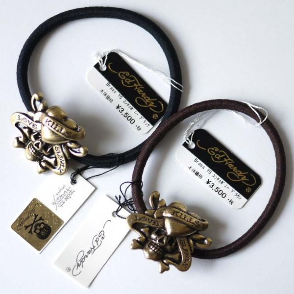 Ed Hardy エドハーディー コンチョ ポニー ヘアゴム