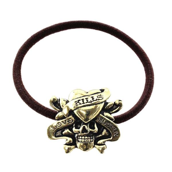 Ed Hardy エドハーディー コンチョ ポニー ヘアゴム
