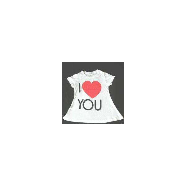 キッズ５-６才 半袖 ワンピース ホワイト I Love You リトル フォックス キッズ ベビー ワンピース 半袖 Wild Fox kids baby I Love You 男の子 女の子