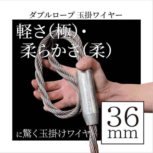 ダブルロープ36mm 玉掛ワイヤー : アイビッグ - 通販 - Yahoo ダブルロープ36mm 玉掛ワイヤー : アイビッグ - 通販 - Yahoo
