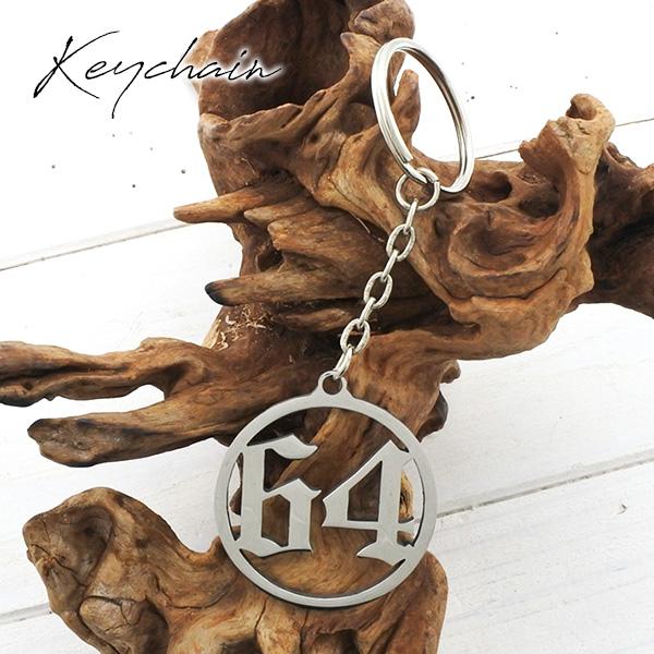 メタル クローム キーホルダー 1964 64 ロゴ キーチェーン キー