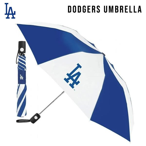 ドジャース プッシュ式 折りたたみ傘 雨具 ジャンプ傘 MLB dodgers LA