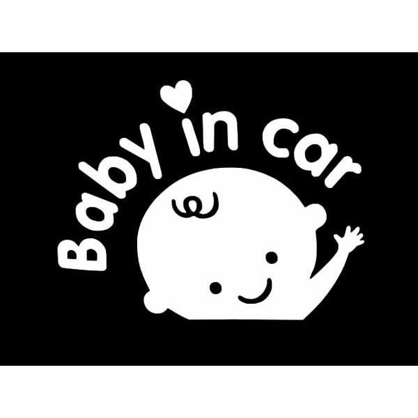 ステッカー Baby in Car Hi!! Baby 全7色 ホワイト ブラック オレンジ ブルー...