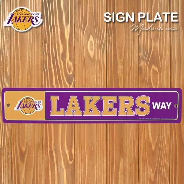 レイカーズ ロングサインプレート サインボード NBA LOS ANGELES