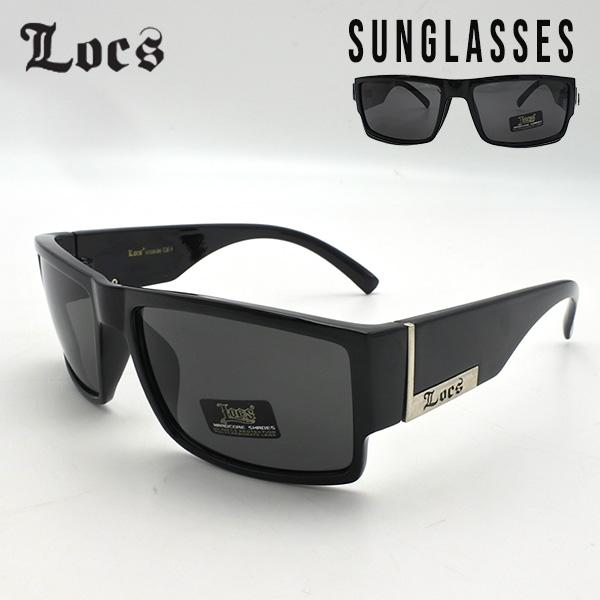 ローク サングラス メンズ Locs 008 ブラック 黒 ロゴ ローライダー