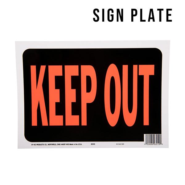 サインプレート オレンジ ブラック KEEP OUT 立ち入り禁止 侵入禁止