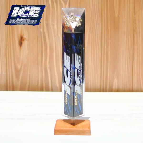 USED品 ビアサーバーノブ Budweiser ICE DRAFT 三角形 約20cm USED品 ビアサーバーノブ Budweiser ICE DRAFT 三角形 約20cm