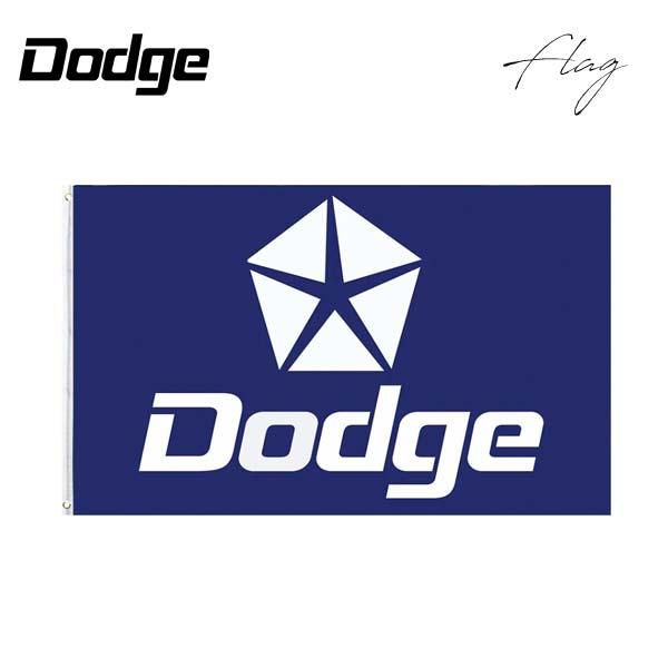 DODGE フラッグ ロゴ ダッジ バナー ブルー 青 チャージャー