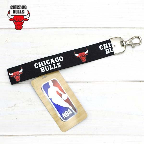 シカゴ ブルズ リボンキーホルダーブラック NBA CHICAGO BULLS