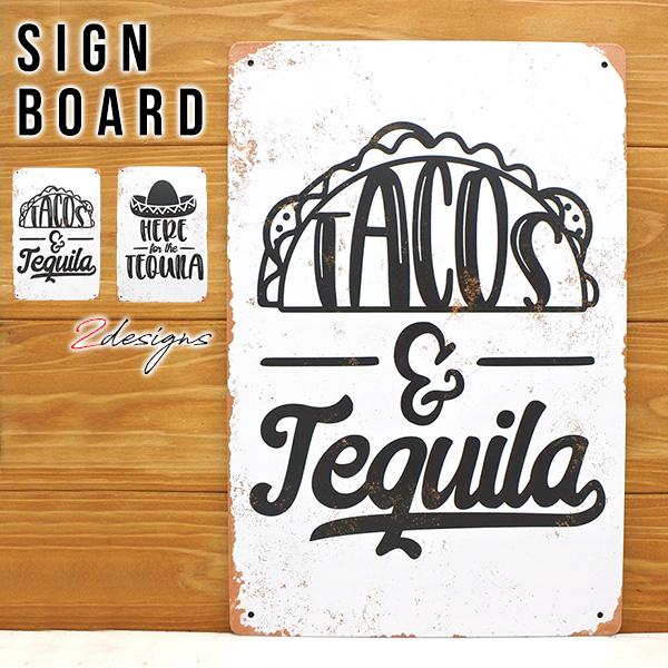 サインプレート タコス テキーラ 全2種類 tacos tequila ガレージ
