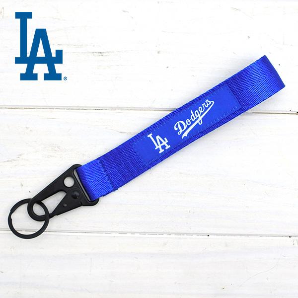 ドジャース リボンキーホルダー ブルー MLB dodgers LA LOS ANGELES