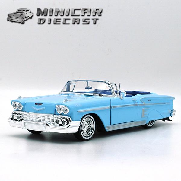 モーターマックス 1/24 箱入り ミニカー 1958 CHEVY IMPALA CONV
