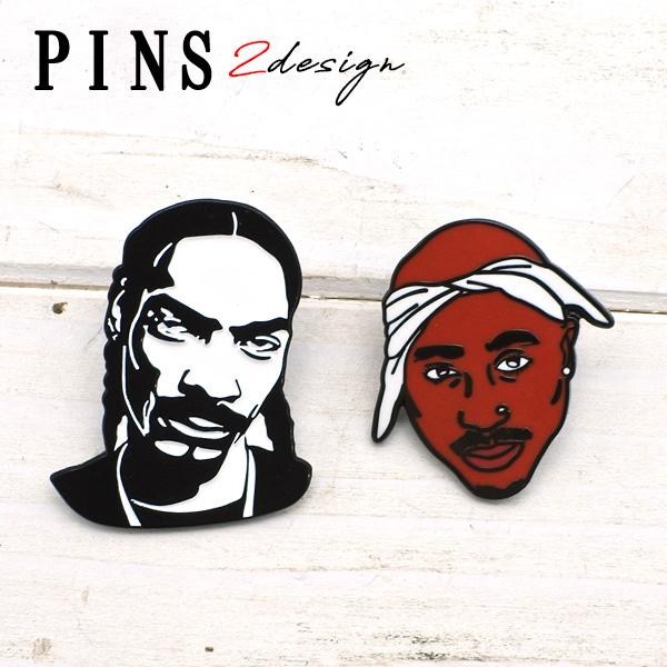 ピンバッジ 全2種類 2pac SnoopDogトゥーパック スヌープドッグ