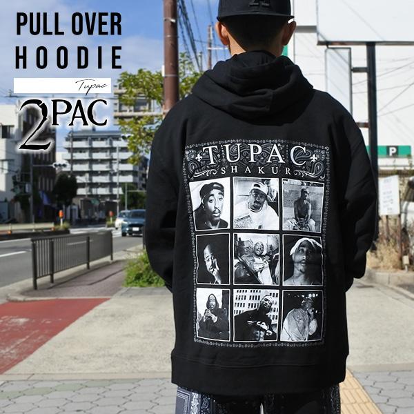 パーカー メンズ 長袖 フーディー HOODIE 2PAC ブラック トゥパック 2