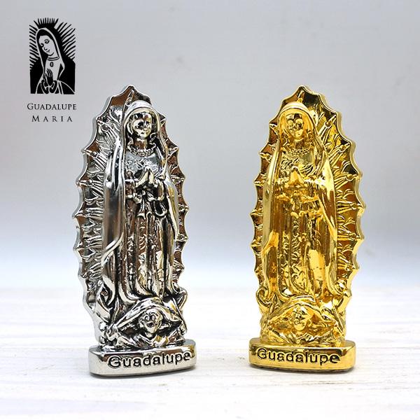 メキシコの聖母、Guadalupe(グアダルーペ)デザインのインテリアオブジェです。お部屋のアクセントにいかがですか♪■サイズ　高さ:約8.0cm×横幅:約3.5cm×奥行:約2.0cm■カラー　ゴールド / シルバー■素材　メタル製※この...