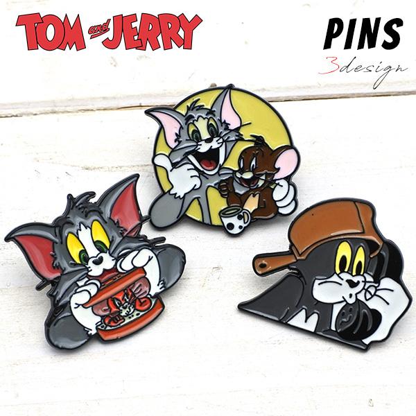 トムとジェリー TOM & JERRY ピンバッジ 全3種類 トムジェリ ブローチ