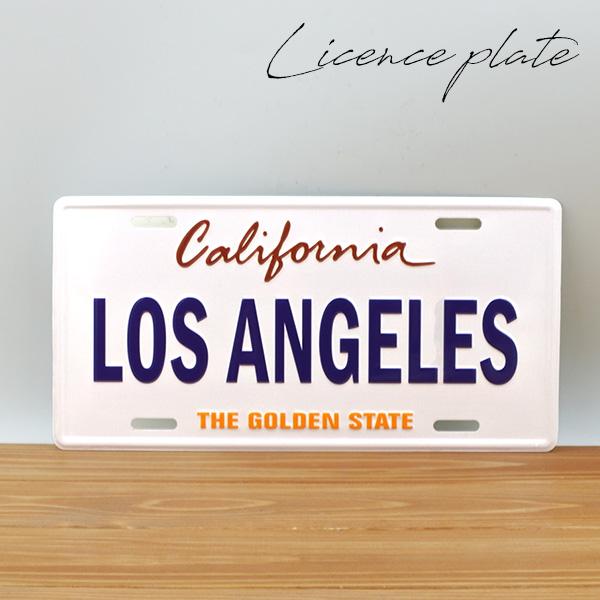 カリフォルニア ロサンゼルス ナンバープレート USサイズ ホワイト