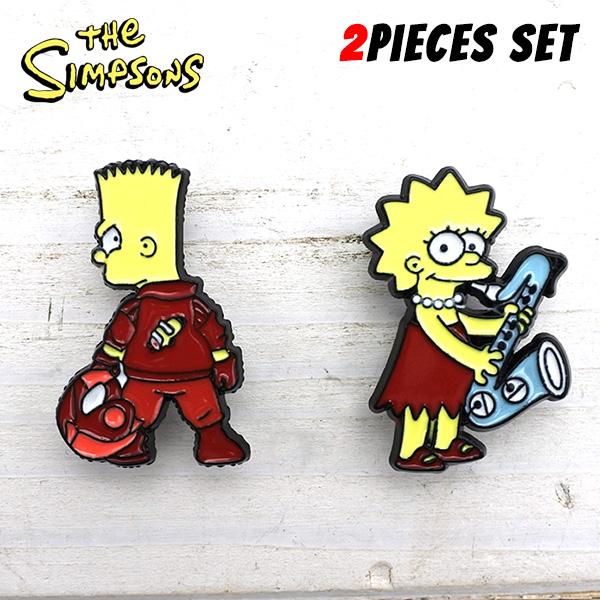 シンプソンズ ピンバッジ 2個セット ブローチ バッジ ピンズ PINS