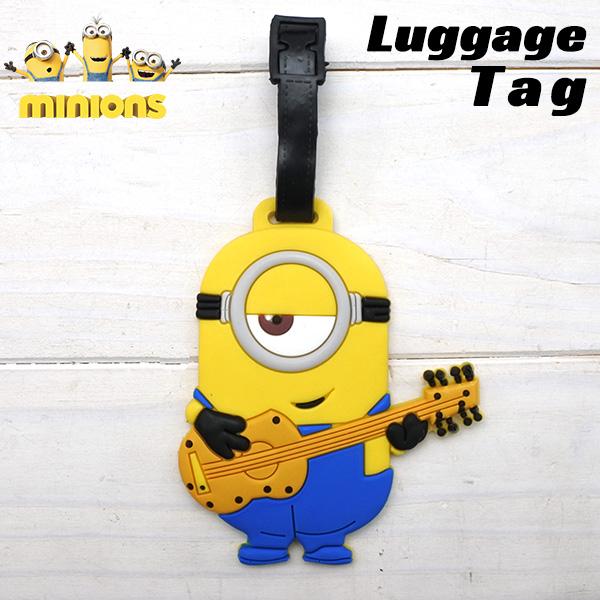 ミニオンズ ラゲッジタグ ネームタグ  ネームプレート タグ ラバー素材 MINIONS ギター キャラクター 旅行 トラベル キャリーケース バッグ アメリカ 雑貨