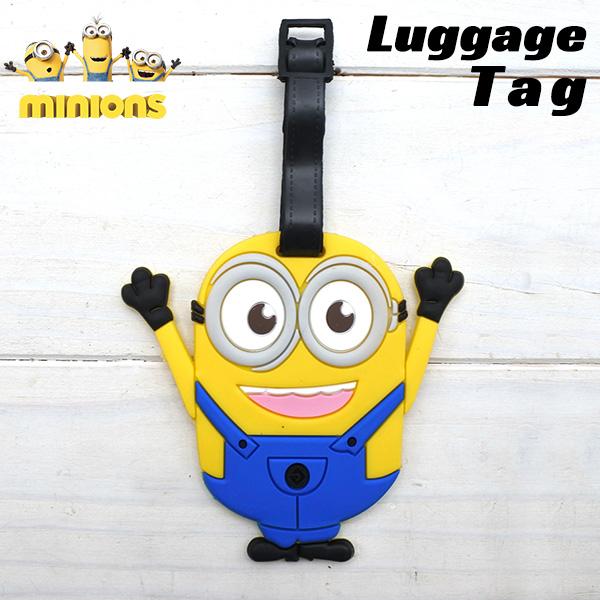 ミニオンズ ラゲッジタグ ネームタグ  ネームプレート タグ ラバー素材 MINIONS キャラクター 旅行 トラベル キャリーケース バッグ 荷物 アメリカ 雑貨