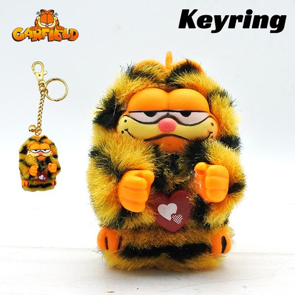 ガーフィールド キーホルダー GARFIELD オレンジ 人形 小さめ フィギュア キーリング キーチ ェーン キーホルダー インテリア ガレージ かわいい キャラクター