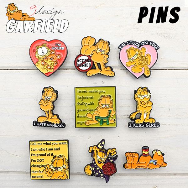 ガーフィールド ピンバッジ 全9種類 ブローチ バッジ ピンズ PINS